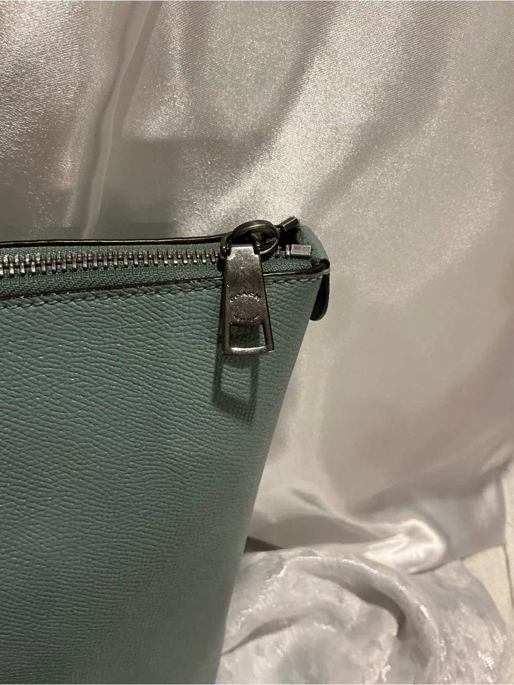 Coach Teal Green Leather Gallery Tote - Picture 14 of 14
